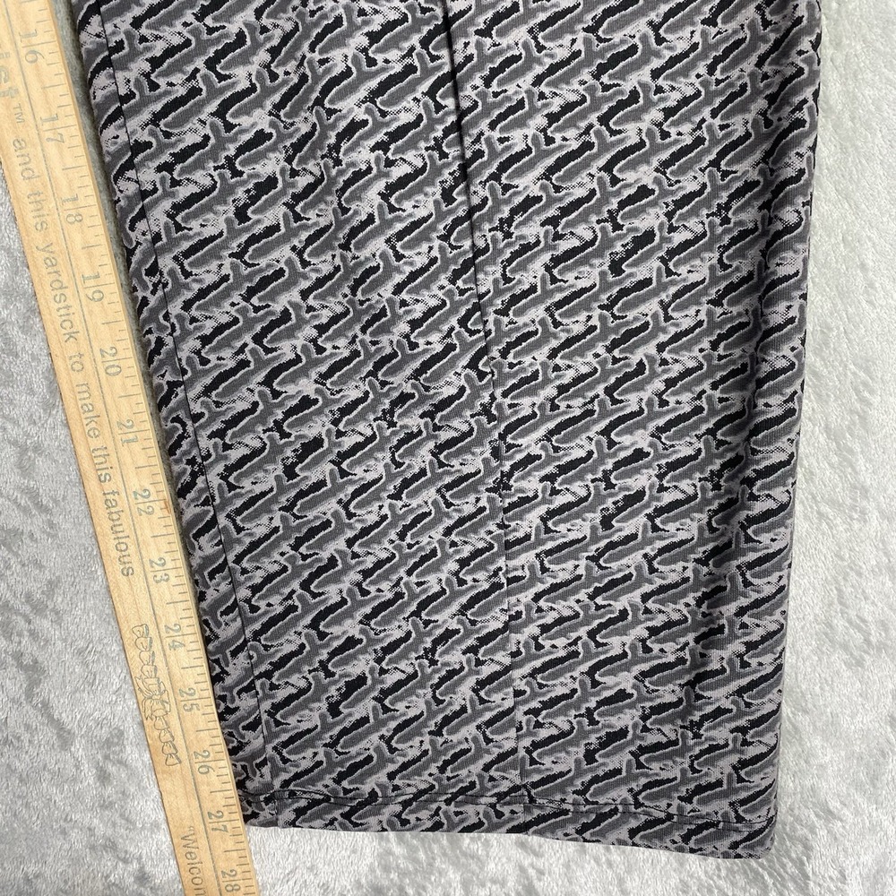 Matthildur Pants Womens Sz S Grey Black Zen Print Artsy French Terry Zip Pockets - Picture 9 of 13